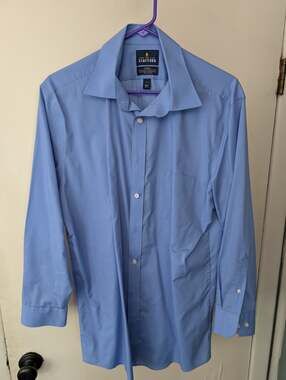 Men's Stafford Blue dress shirt large
